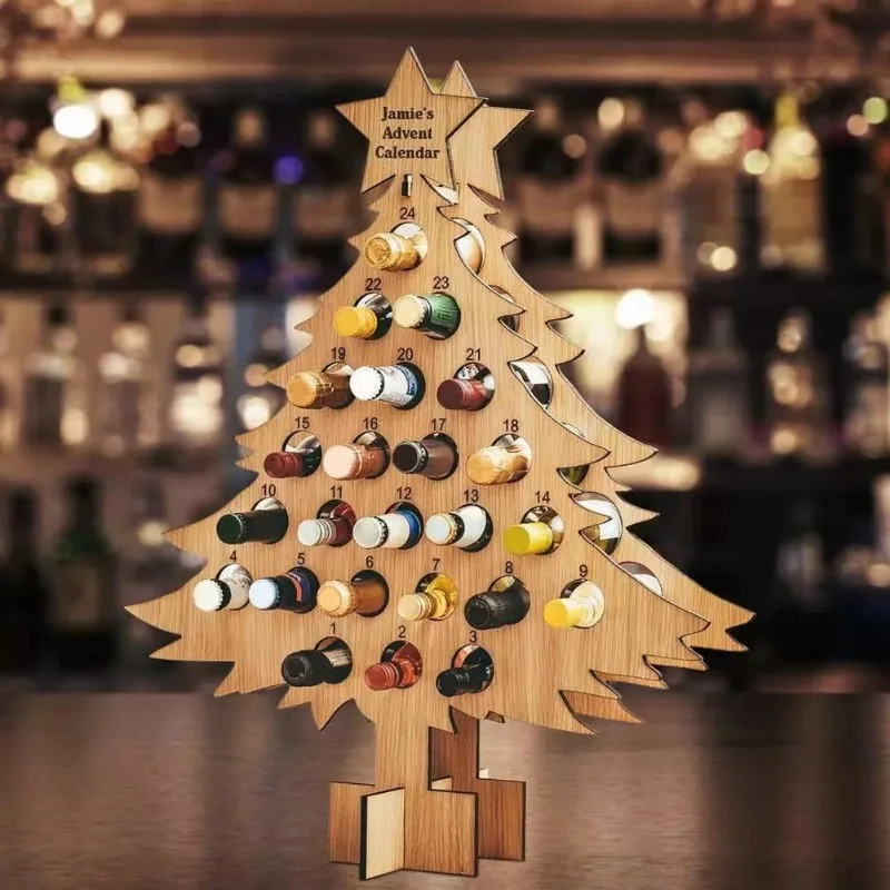 Christmas Tree Wooden Wine Rac - Wine Beer Rack บทวิจารณ์และราคา