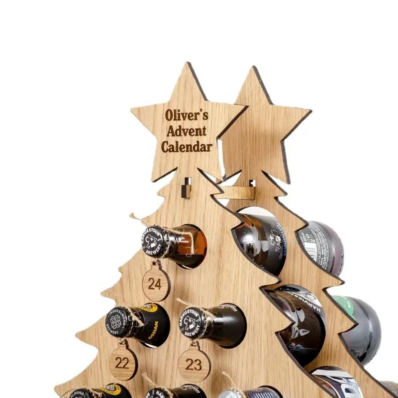 Christmas Tree Wooden Wine Rac - Wine Beer Rack บทวิจารณ์และราคา