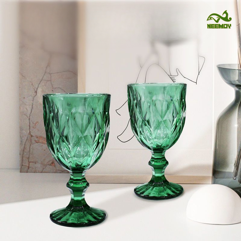 Green Engraved Relief High Foo - Wine Beer Foot บทวิจารณ์และราคา