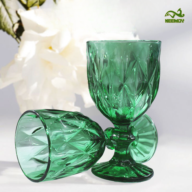 Green Engraved Relief High Foo - Wine Beer Foot บทวิจารณ์และราคา