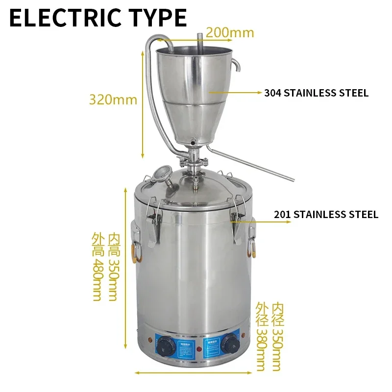30L Stainless Steel Water Alco - Wine Beer Distillation บทวิจารณ์และราคา
